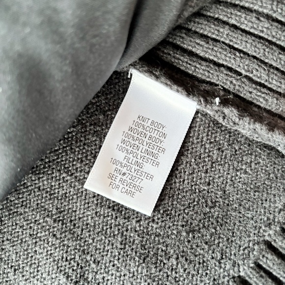 NWOT Croft & Barrow Quilted Knit Zippered Jacket - Black - Size Medium - Picture 7 of 7